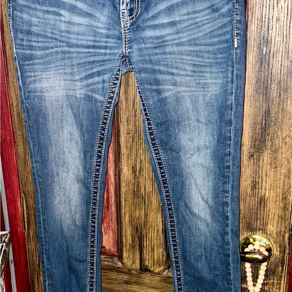 BKE Women's Blue Skinny Jeans